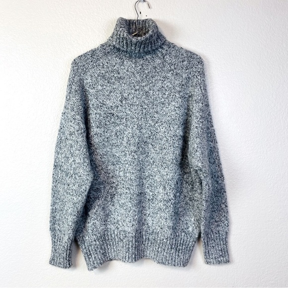 Talulah Grey Marled Cozy High Neck Sweater Size L - Picture 3 of 6